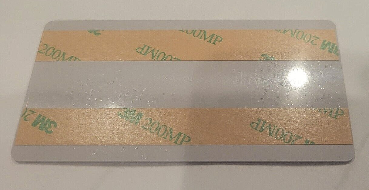 Blue engravable acrylic plates with 2 way tape, 2" x 4"