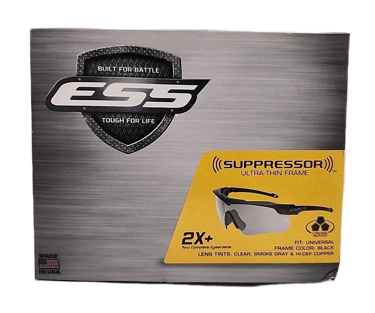 NEW ESS Eyewear Crossbow Suppressor 2X Deluxe Kit, 740-0388 (4545) Black