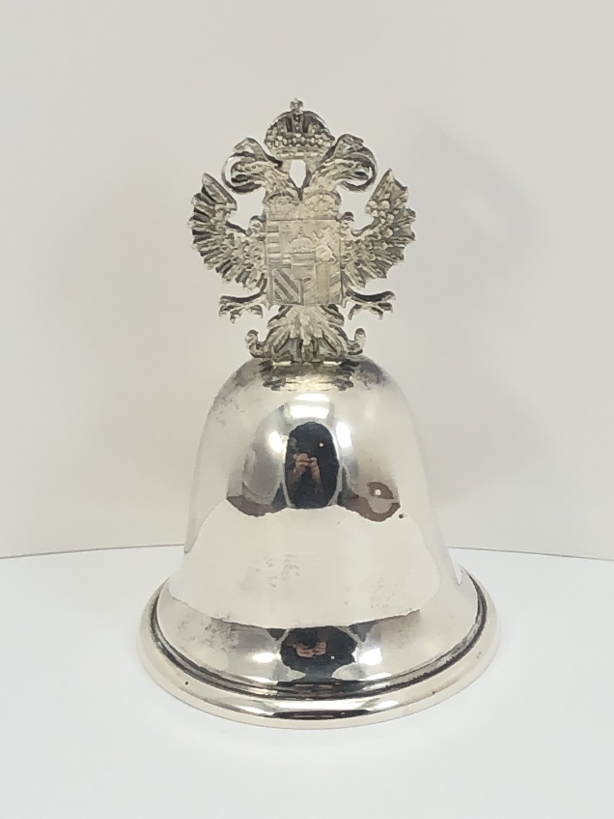 Vintage Austrian 835 Silver Double Headed Eagle Dinner Table Bell 52g