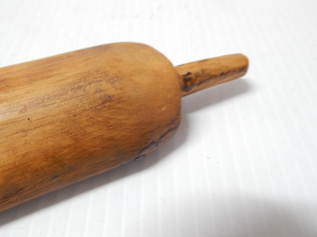 VINTAGE / ANTIQUE PLAINS / WOODLANDS HAND CARVED WOODEN PIPE STEM - 20 +/- " L