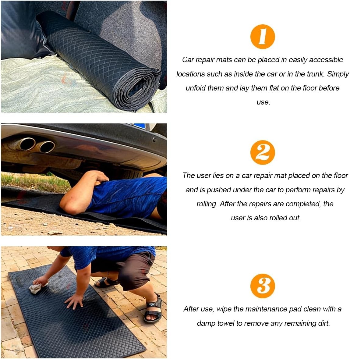 Magical Car Rolling Creeper Mat, 58 x 27 Inch Anti-Slip Under Vehicle Repair