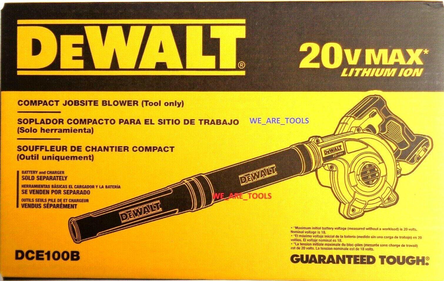 Boxed Dewalt DCE100B 20V Cordless Blower 20 Volt MAX Compact Jobsite 100CFM