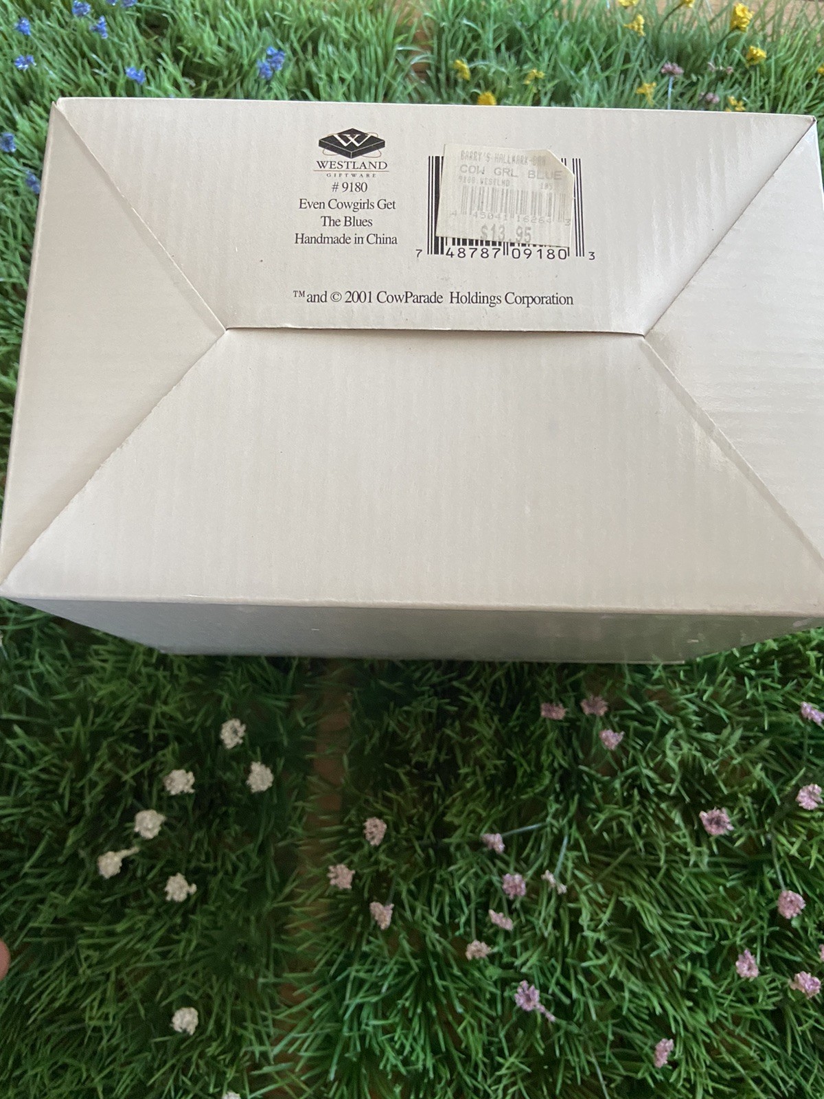 Cow Parade Even Cowgirls Get The Blues 2001 Complete w/ Box & Tag Item #9180