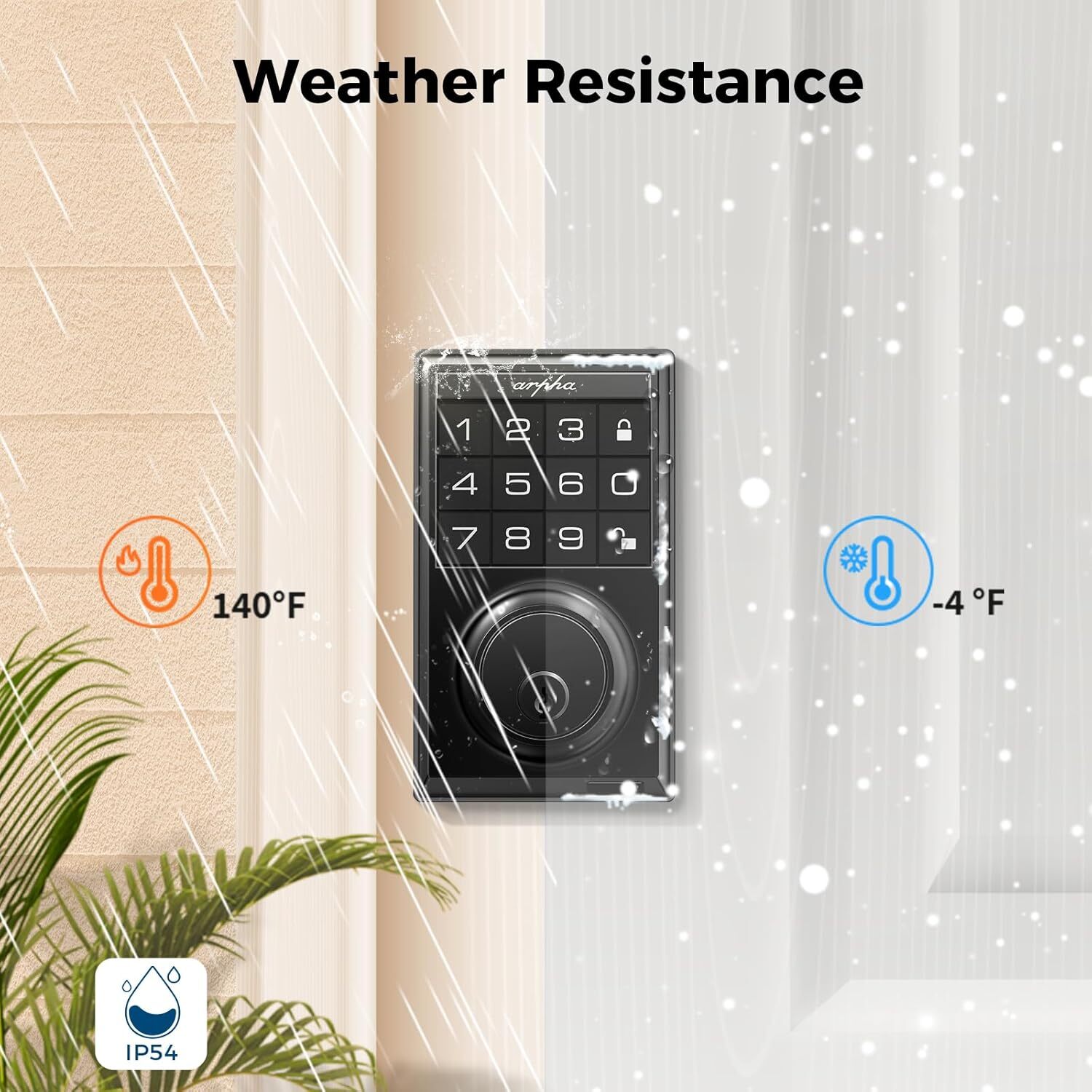 ARPHA D100 Keyless Smart Door Lock Anti-Peeping Password Electronic Keypad Entry