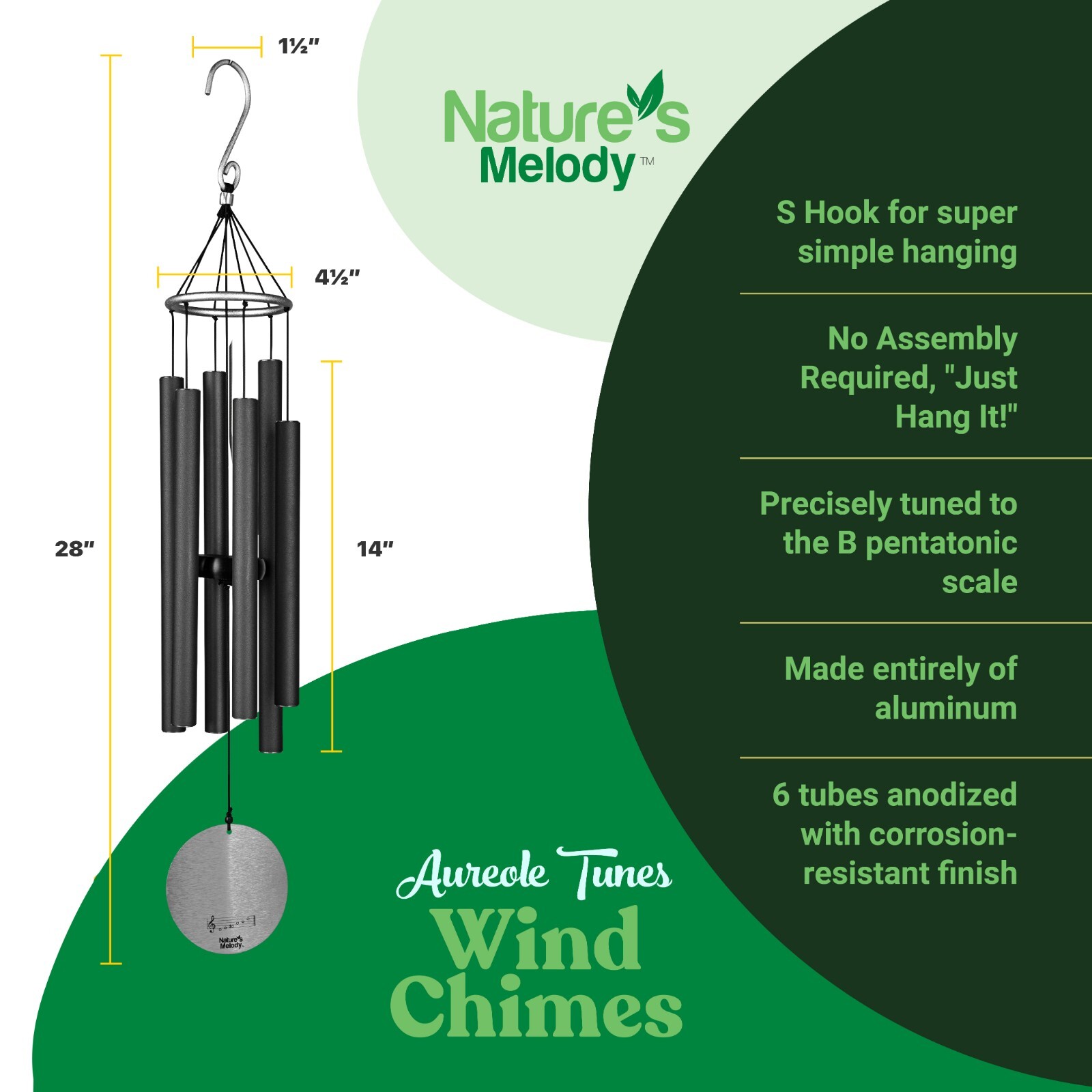 Nature's Melody Aureole Tuned Wind Chimes