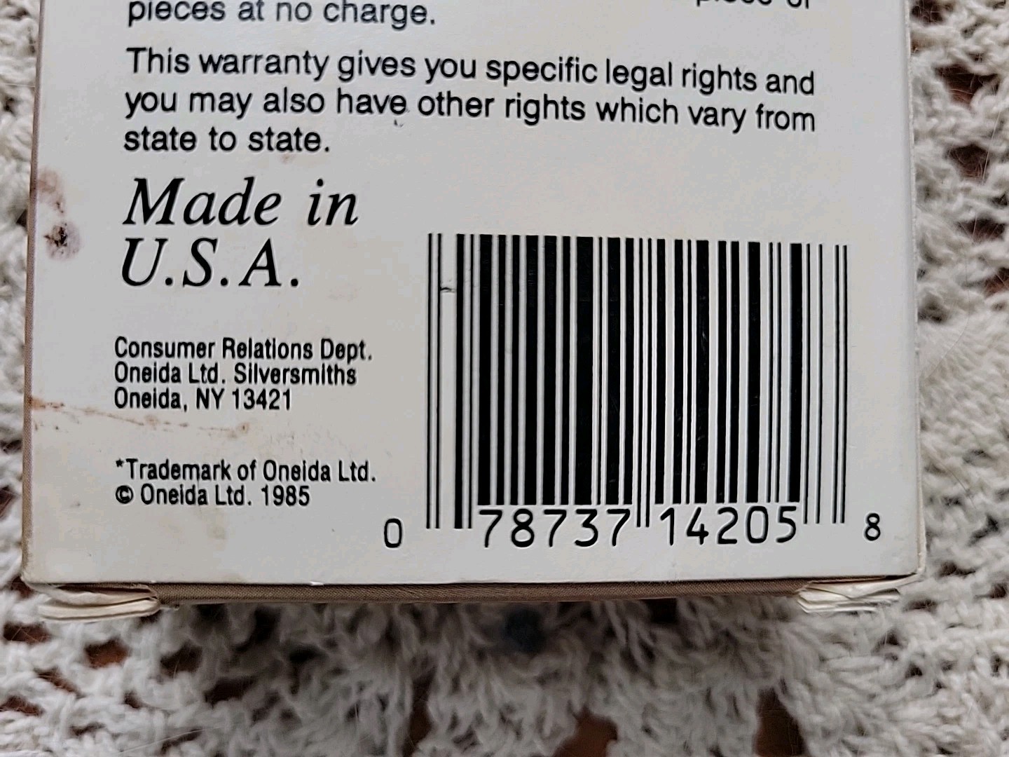 New Oneida Golden JUILLIARD 18/8 Stainless 5pc Place Setting Service for One Box