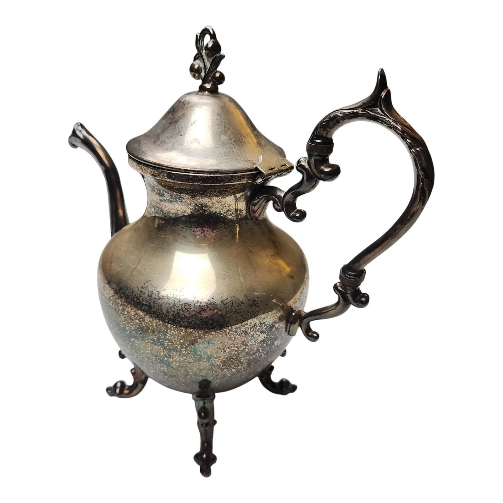 Birmingham Silver Company BSC Vintage Teapot Coffee Pot Silver on Copper