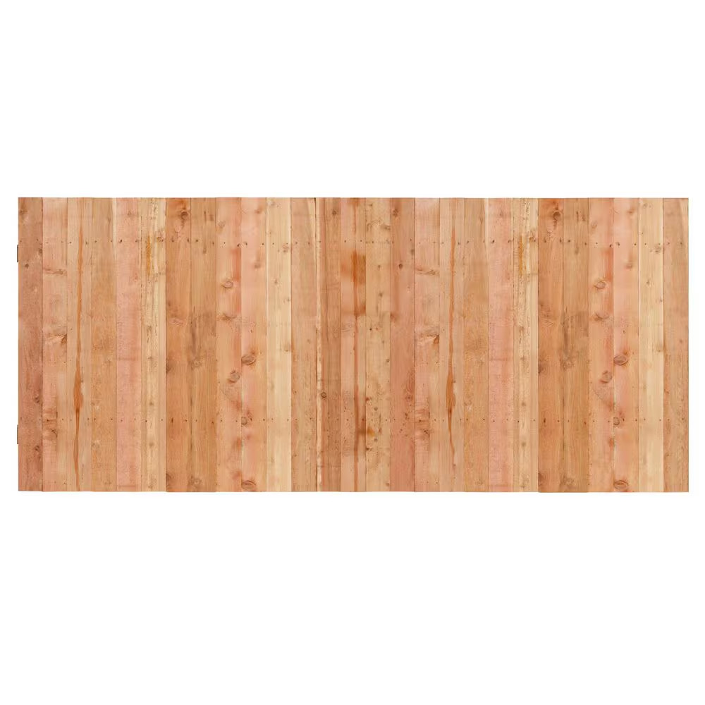 3-1/2 ft. x 8 ft. Western Red Cedar Privacy Flat Top Fence Panel Kit Free Shippi