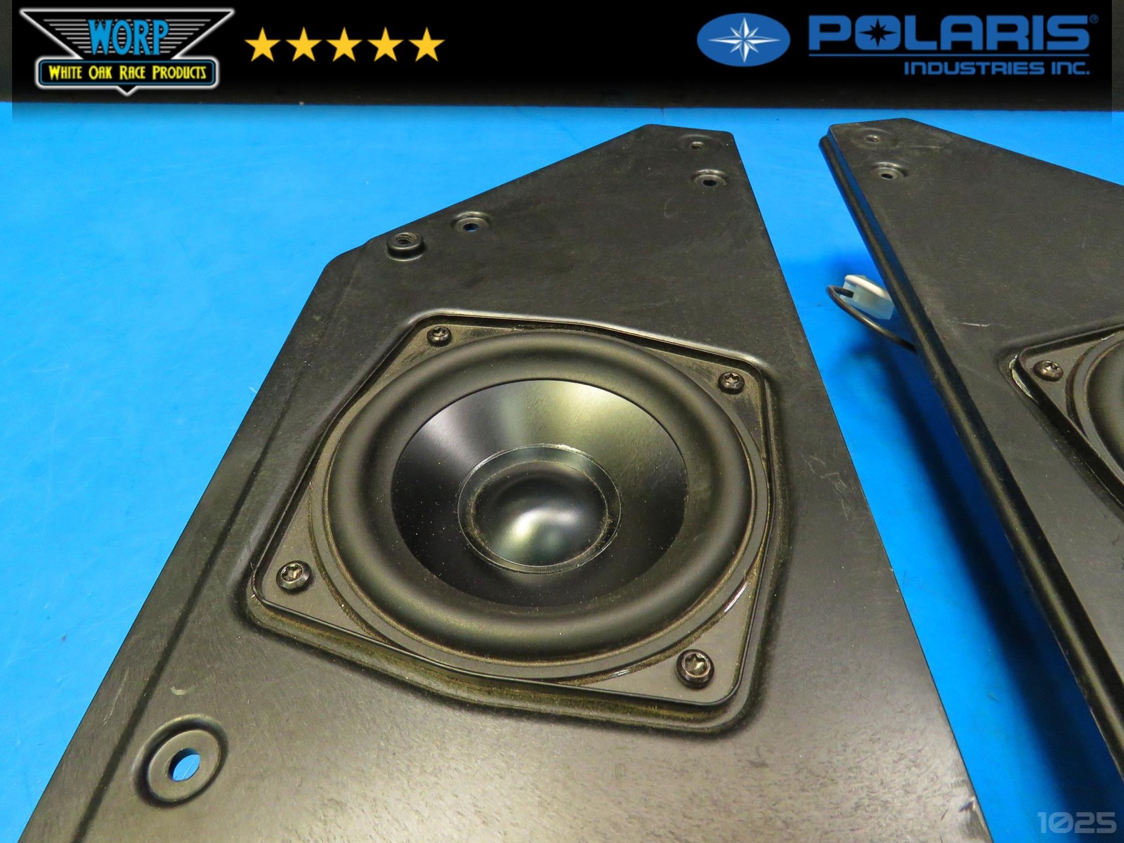 24-25 POLARIS XPEDITION MID WOOFER SET W/ MOUNTS GRILLES SPEAKERS GENUINE OEM