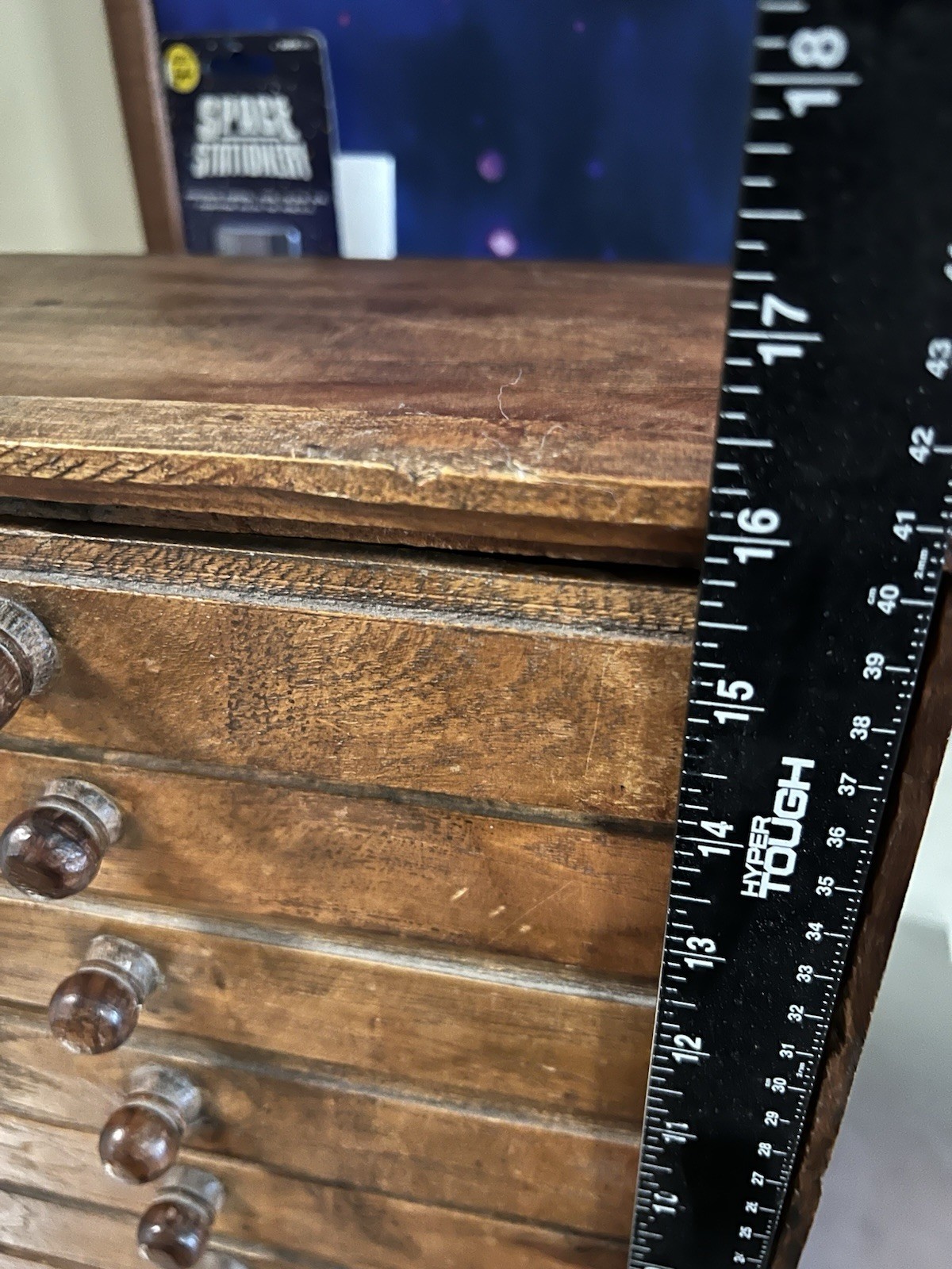 Antique Solid Wood Eight Drawer Collector's Chest | 16.25” x 12.5“ x 6.75” TLC