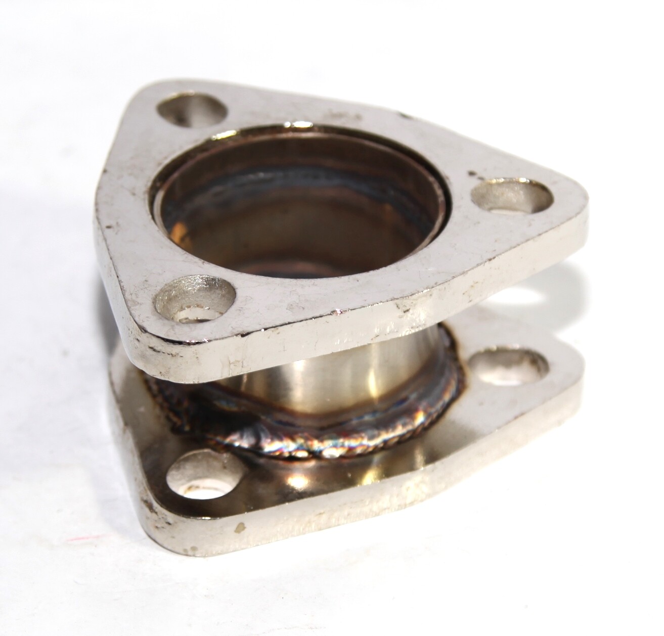 2.25" 3 Bolt Flange Catback Exhaust Muffler Pipe Extension Flange Steel Adapter