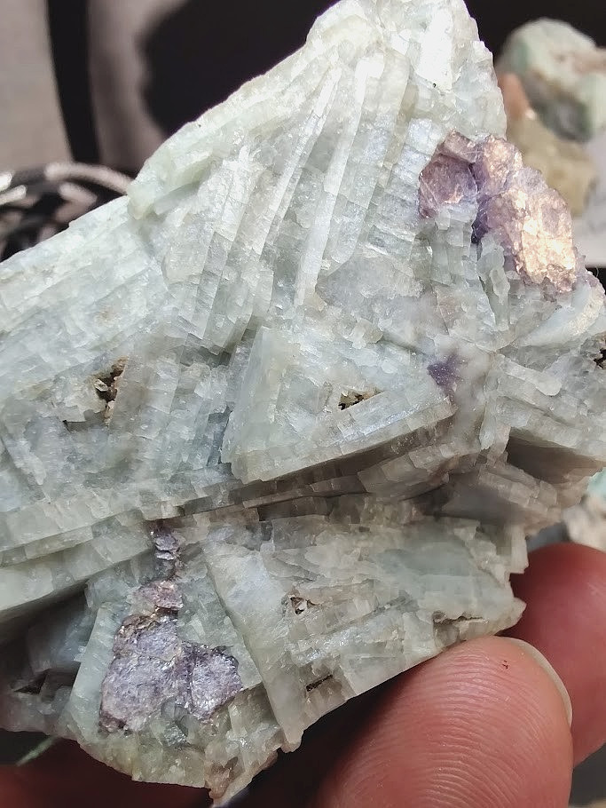 Nice Platy Layers of Blue Cleavelandite var. Albite w/ Lepidolite-Very Aesthetic