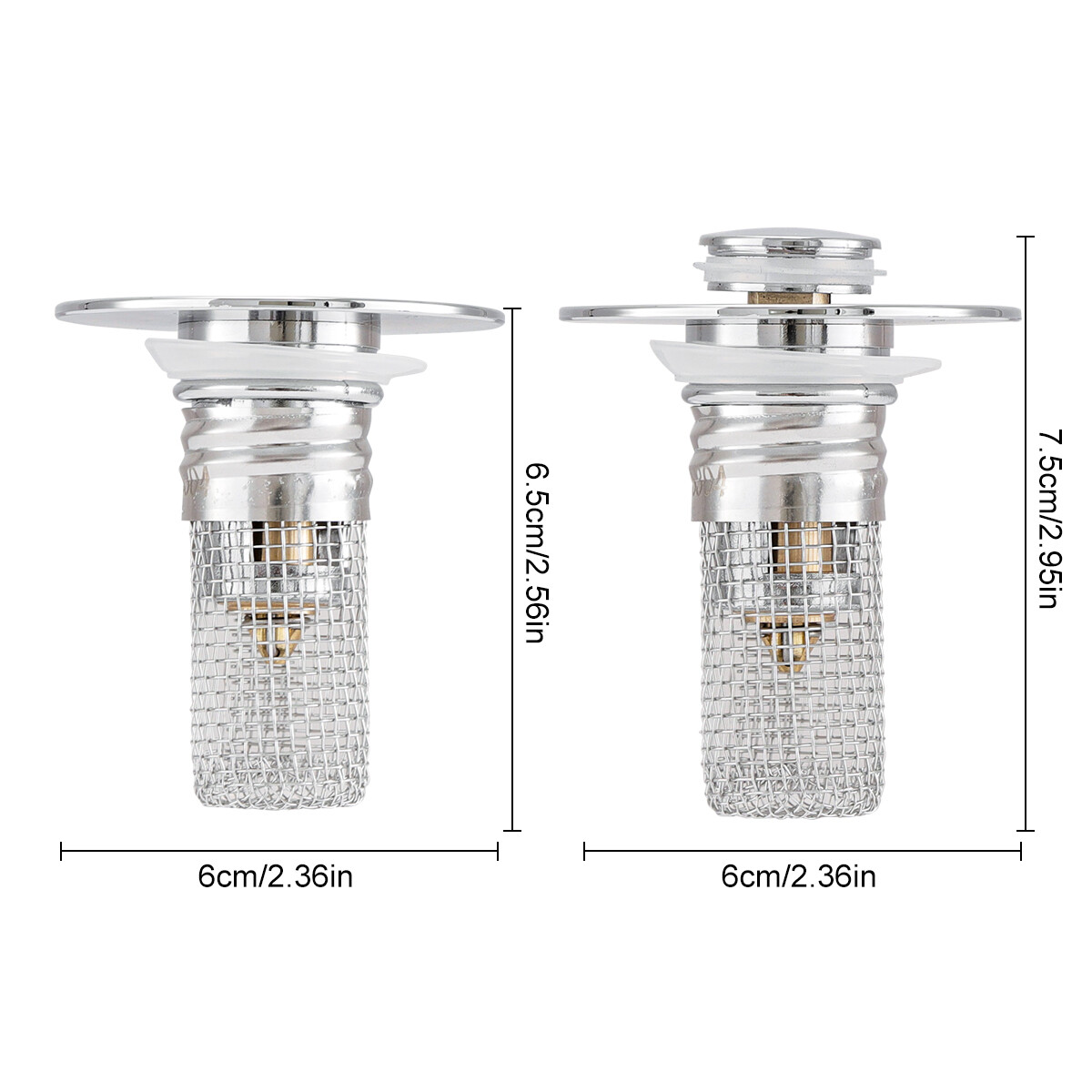 4PCS Bathroom Sink Stopper Hair Catcher Pop Up Sink Drain Filter Good Bathroom