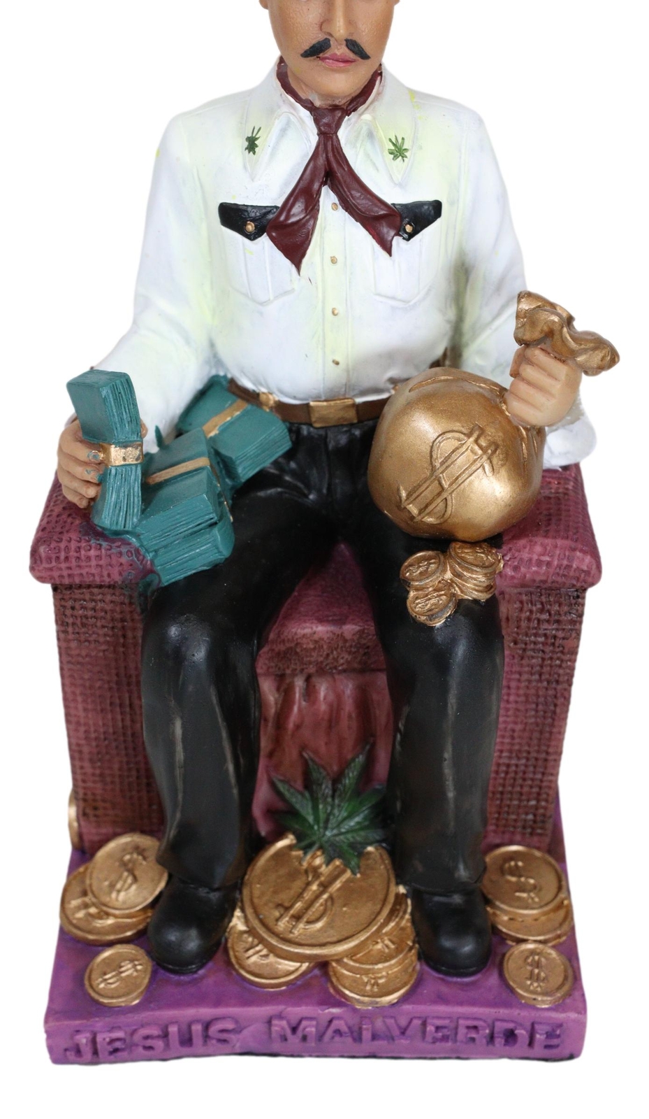 Ebros Jesus Malverde Statue Angel Of The Poor Sinaloa Figurine 6.25"Tall