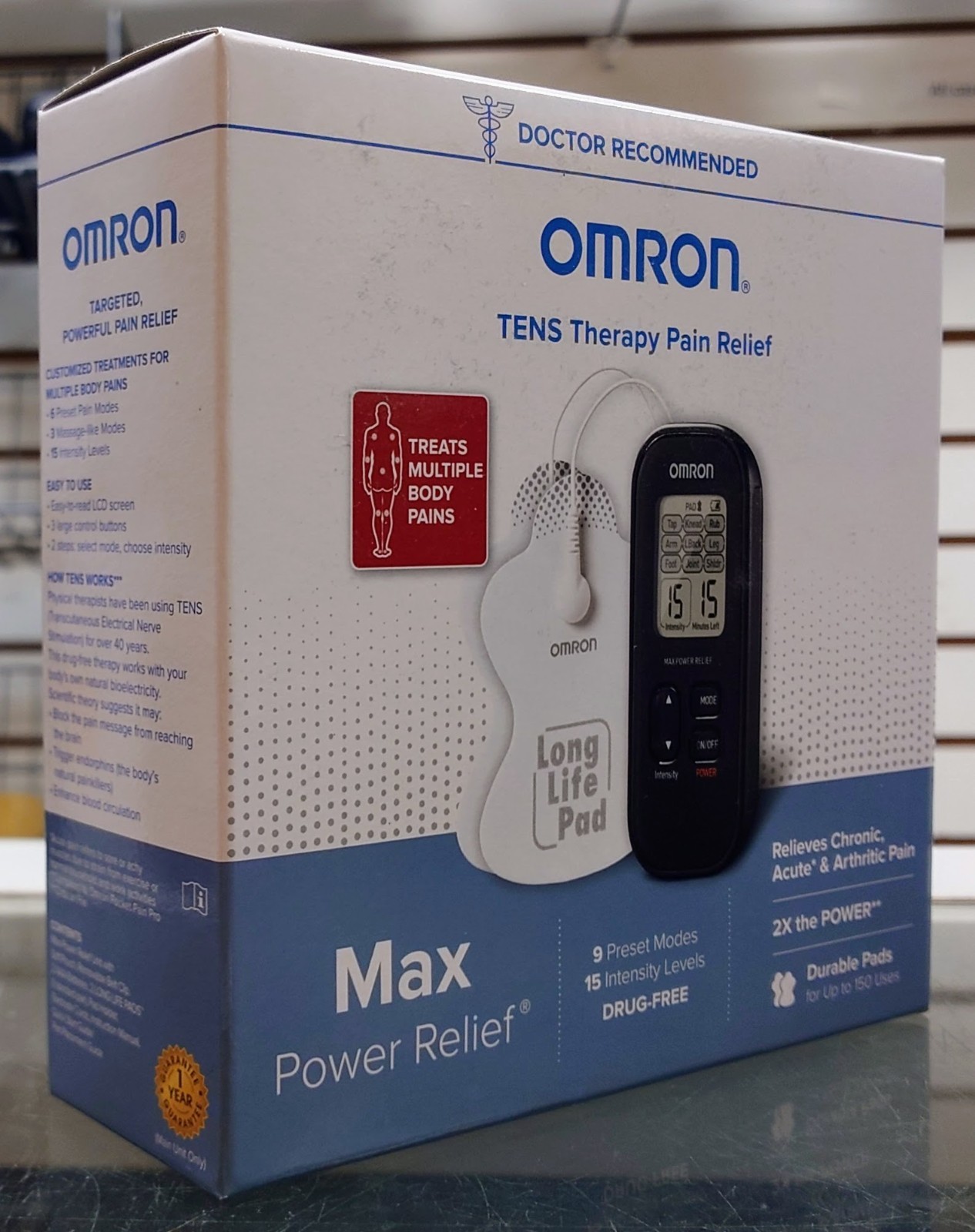 Omron PM500 Max-Power Relief TENS Therapy Pain Relief PM-500 - 06/2025