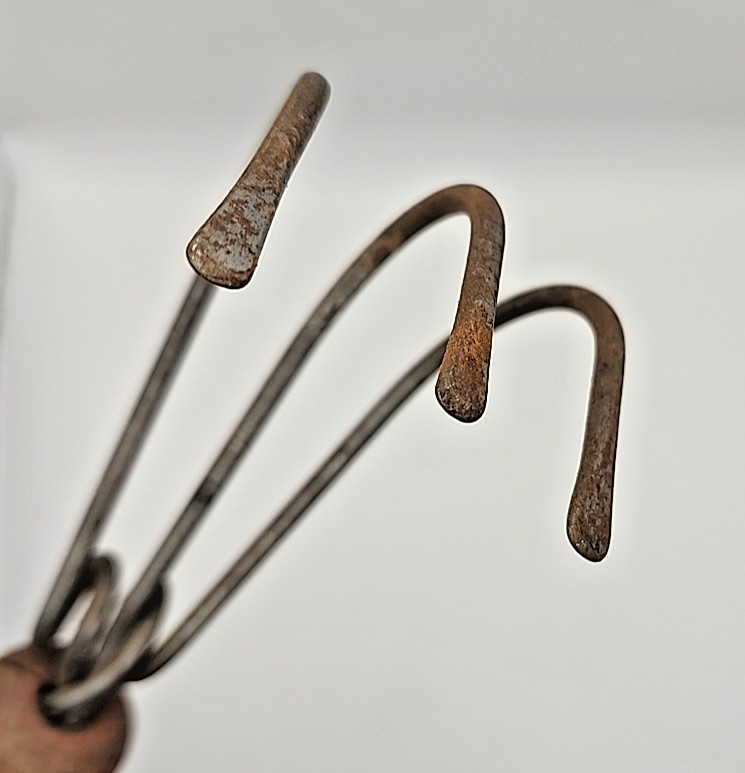 Vintage ~ Garden Tool~ Weeder~ Hand Cultivator ~Wood Handle-Rare Very Unique