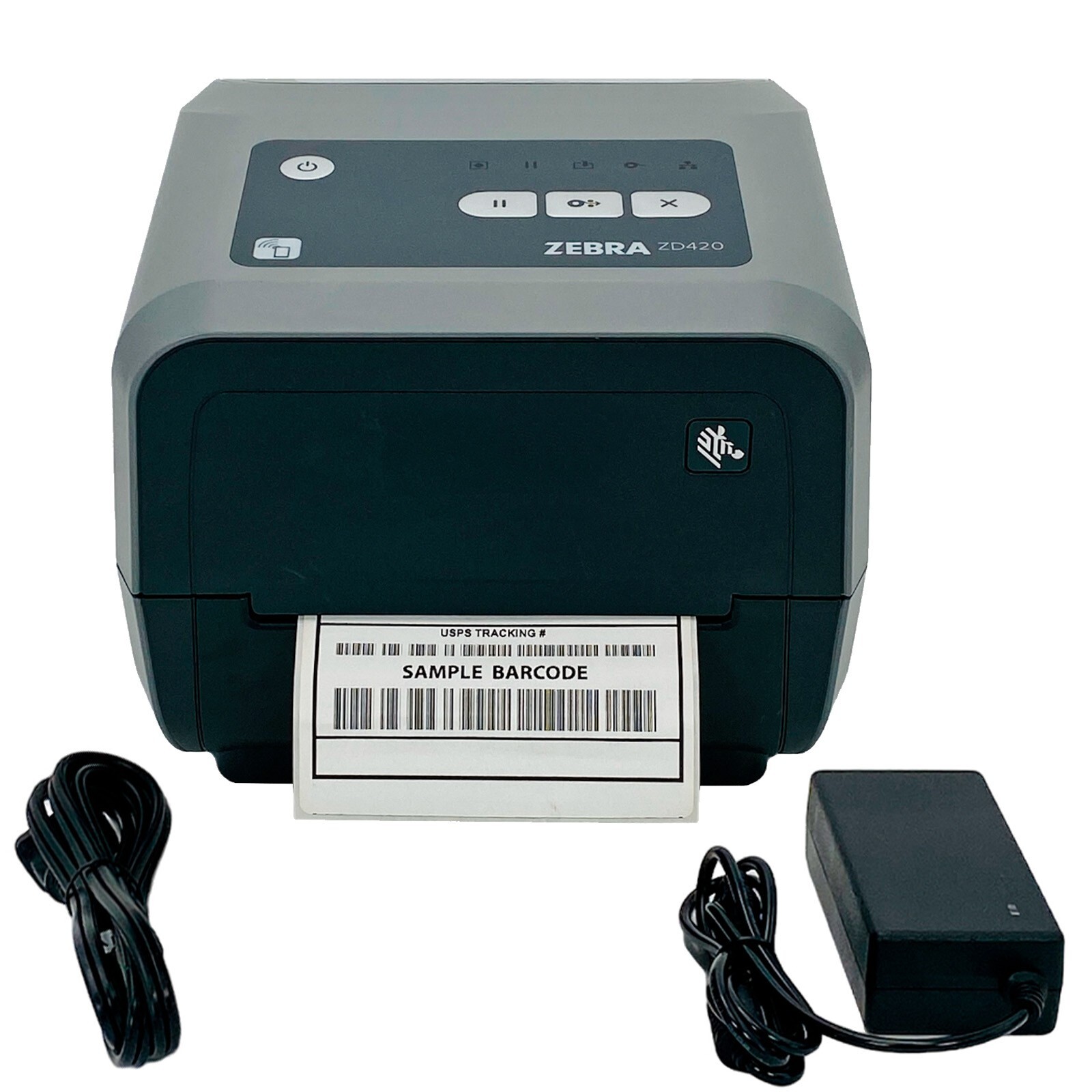 TESTED Zebra ZD420 Thermal Transfer Barcode Label Printer USB BT WiFi 300 dpi