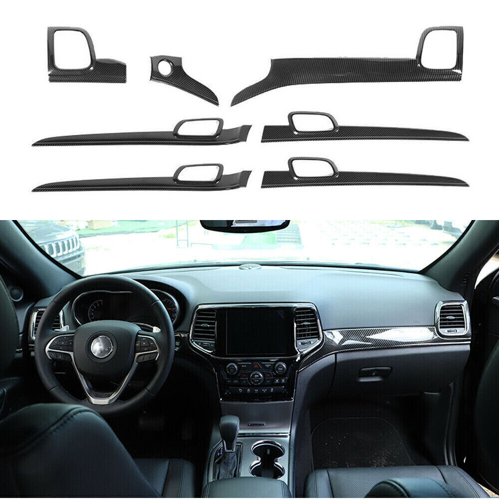 Dash Panel & Door Handle Cover Kit Interior Trim for 2014-20 Jeep Grand Cherokee