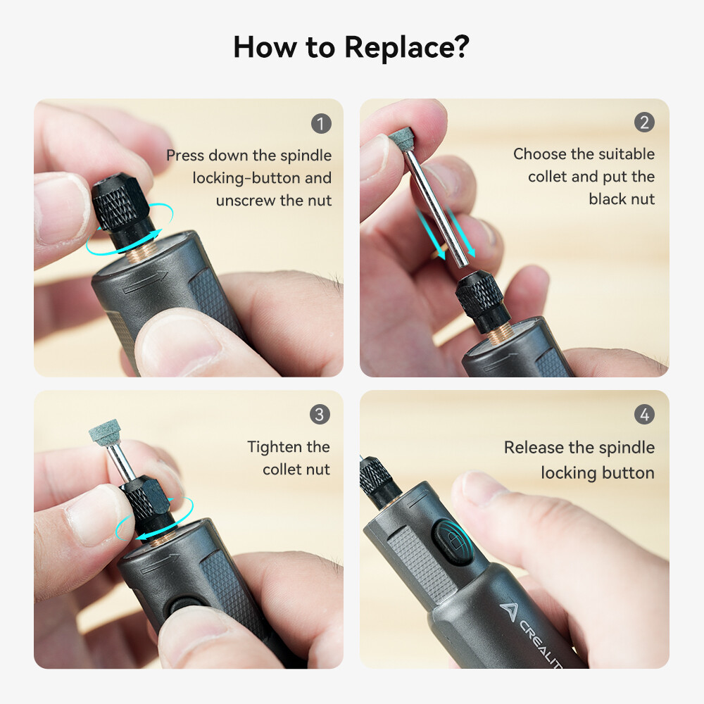 Creality Cordless Rotary Tool Kit 3.7V with Multi-functional 6 Variable Speeds