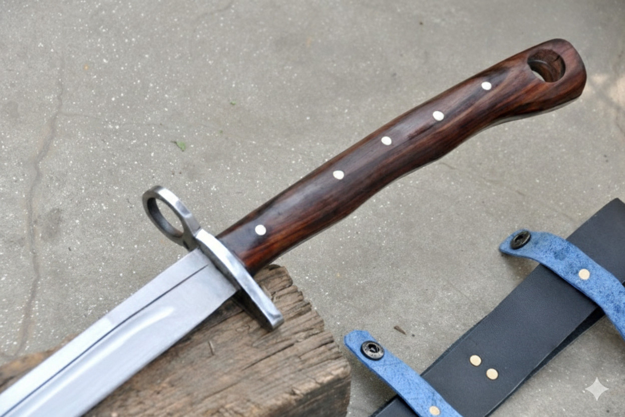 Renaissance Grosse Messer Sword Medieval Single Edge Blade with Leather Sheath