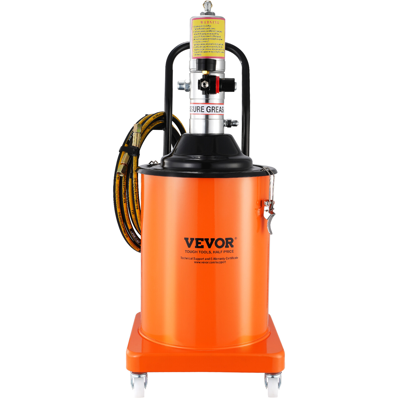 VEVOR Grease Pump Air Operated Grease Pump 5 Gallon 13 ft Hose Grease Bucket