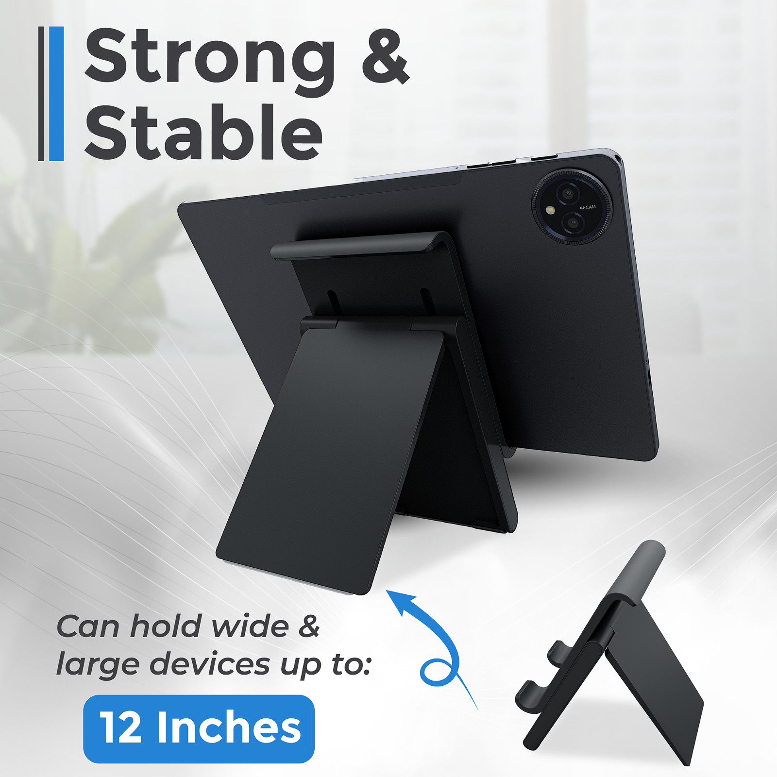 tabtoday Tablet Stand Adjustable Height Phone and Tablet holder with Multi-angle