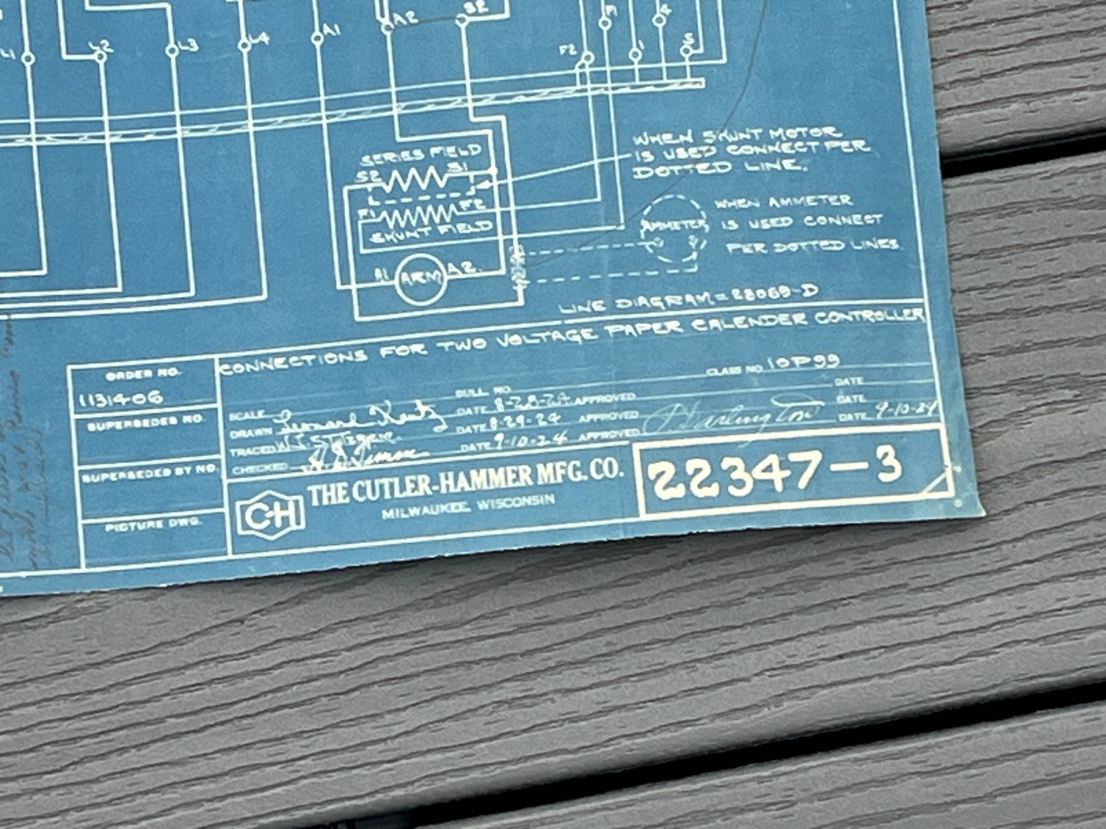 Lot 6 Vtg Industrial Dorr CO Blueprints Claridge Fan Cutler Hammer Blue Prints