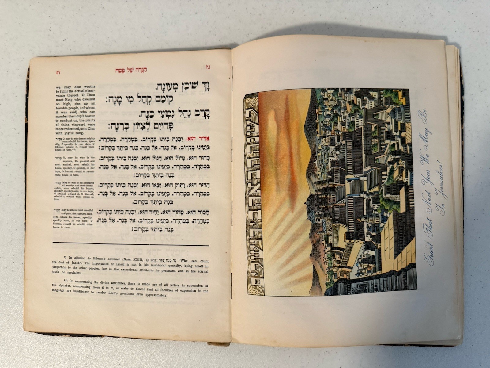 Chasam Sofer HAGGADAH PASSOVER Vienna WIEN 1928 JEWISH ART English RARE חתם סופר