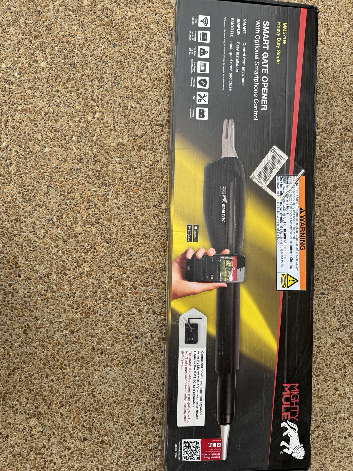 Mighty Mule MM571W Heavy Duty Single Gate Opener NEW