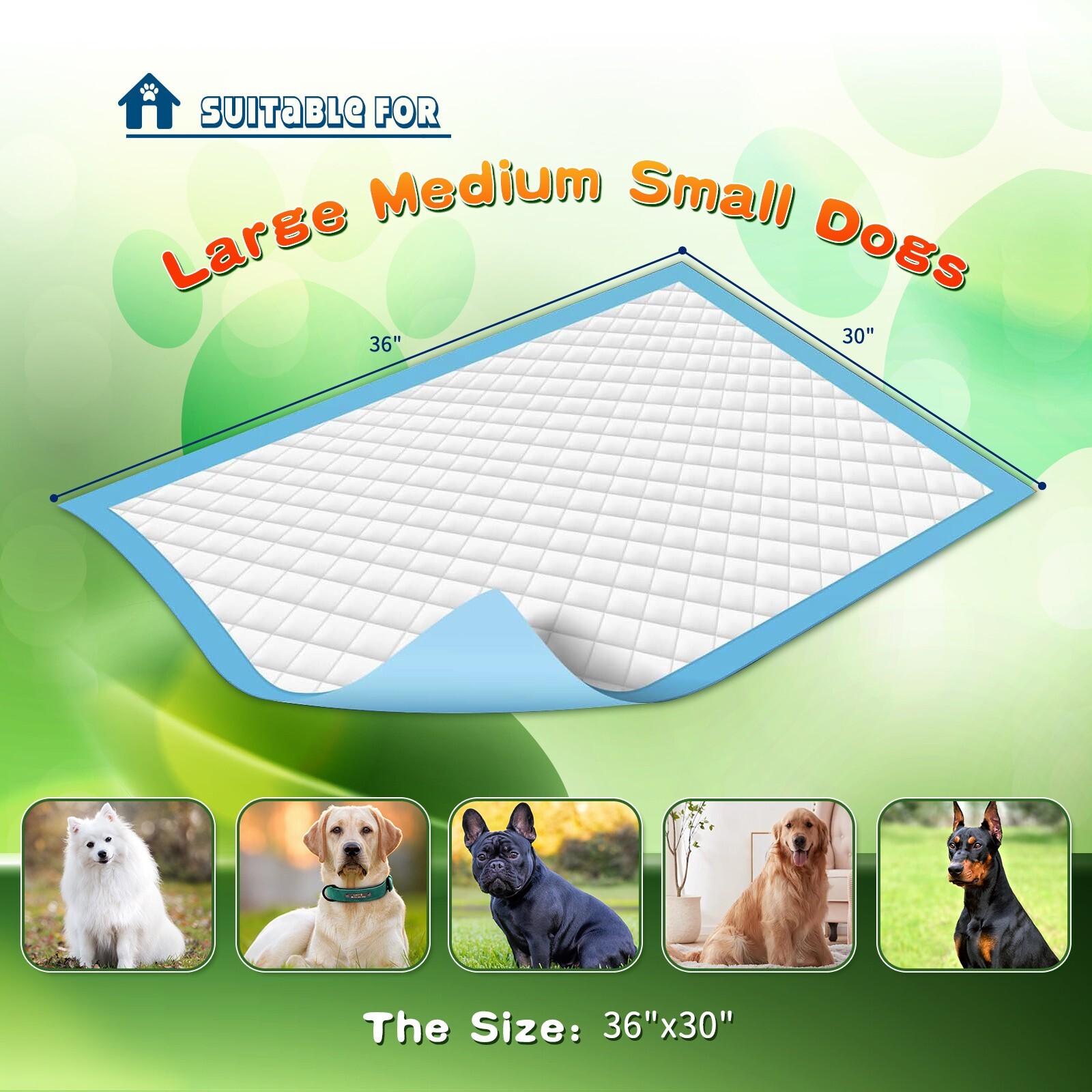 Dog and Puppy Training Pads, X-Large 30x36 inches 150 Count Dog Pee Potty