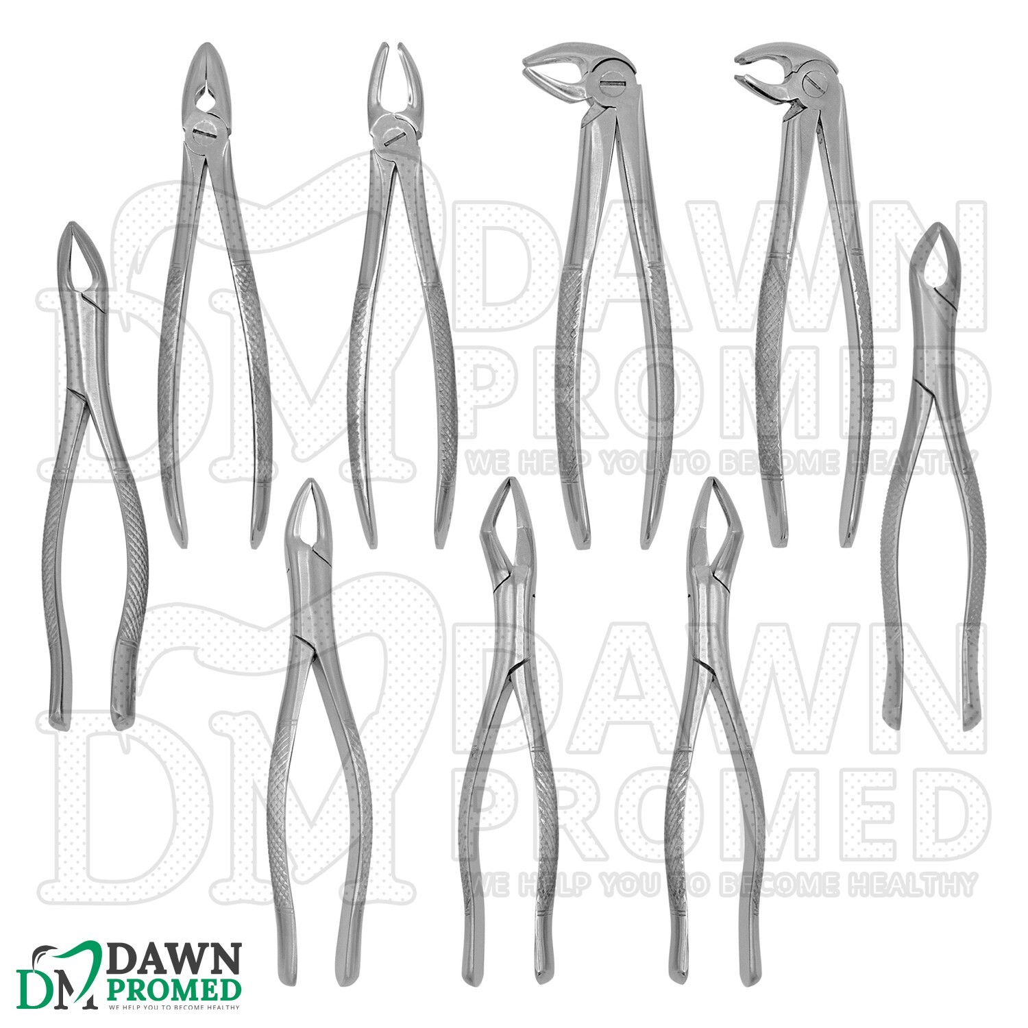 75 Pcs Oral Dental Extracting Surgery Kit Elevator Forceps Set German Grade