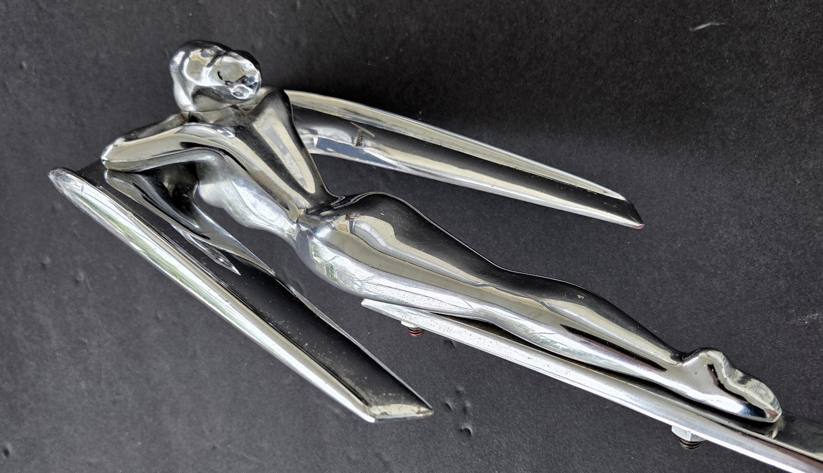 ORIGINAL VINTAGE 1953 54 NASH HOOD ORNAMENT GEORGE PETTY NUDE PIN-UP SIGNED ART