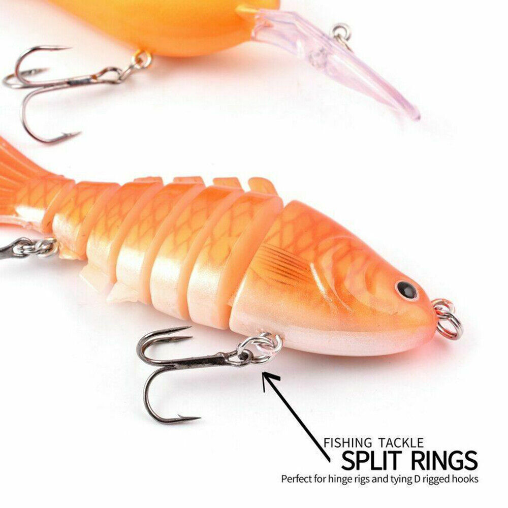 25/50/100 PCS Stainless Steel Heavy Duty Fishing Split Rings Big Game Saltwater