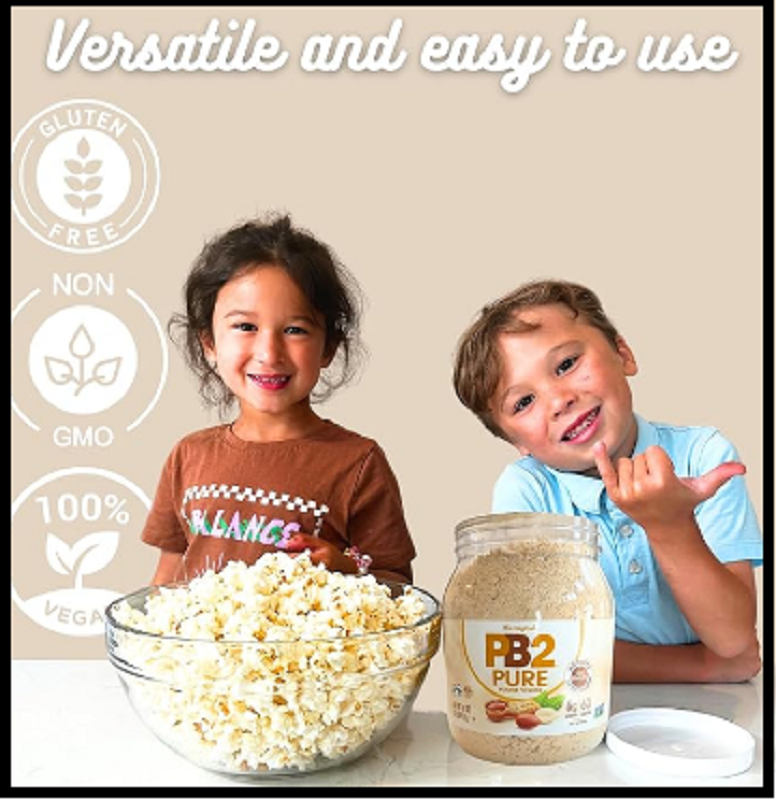 PB2 Pure Peanut Butter Powder - 2 lb/32 oz Jar - No Added Sugar No Added Salt...