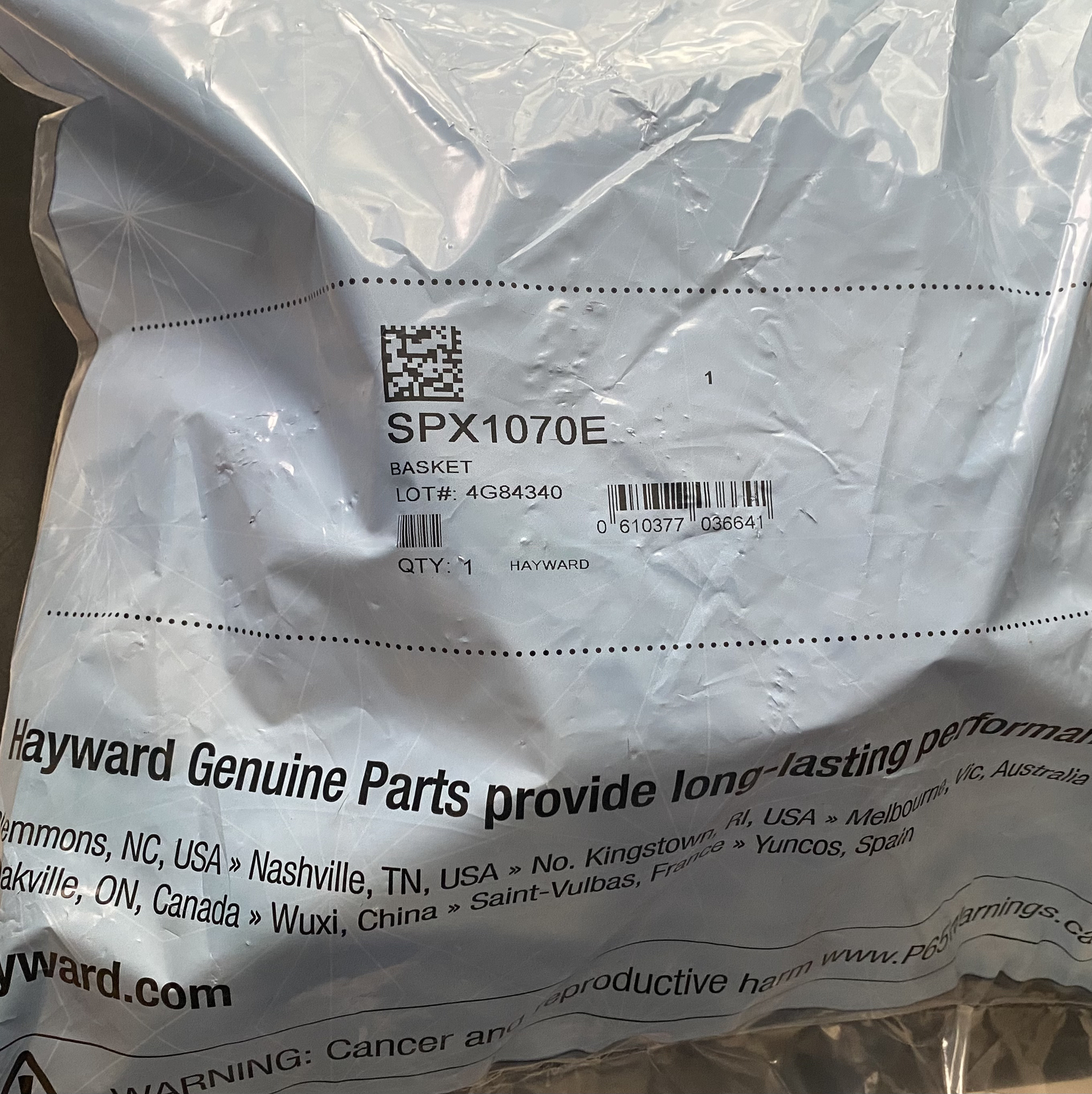 OEM Hayward Pool Skimmer Basket for SP1070& SP1071 Series SPX1070E