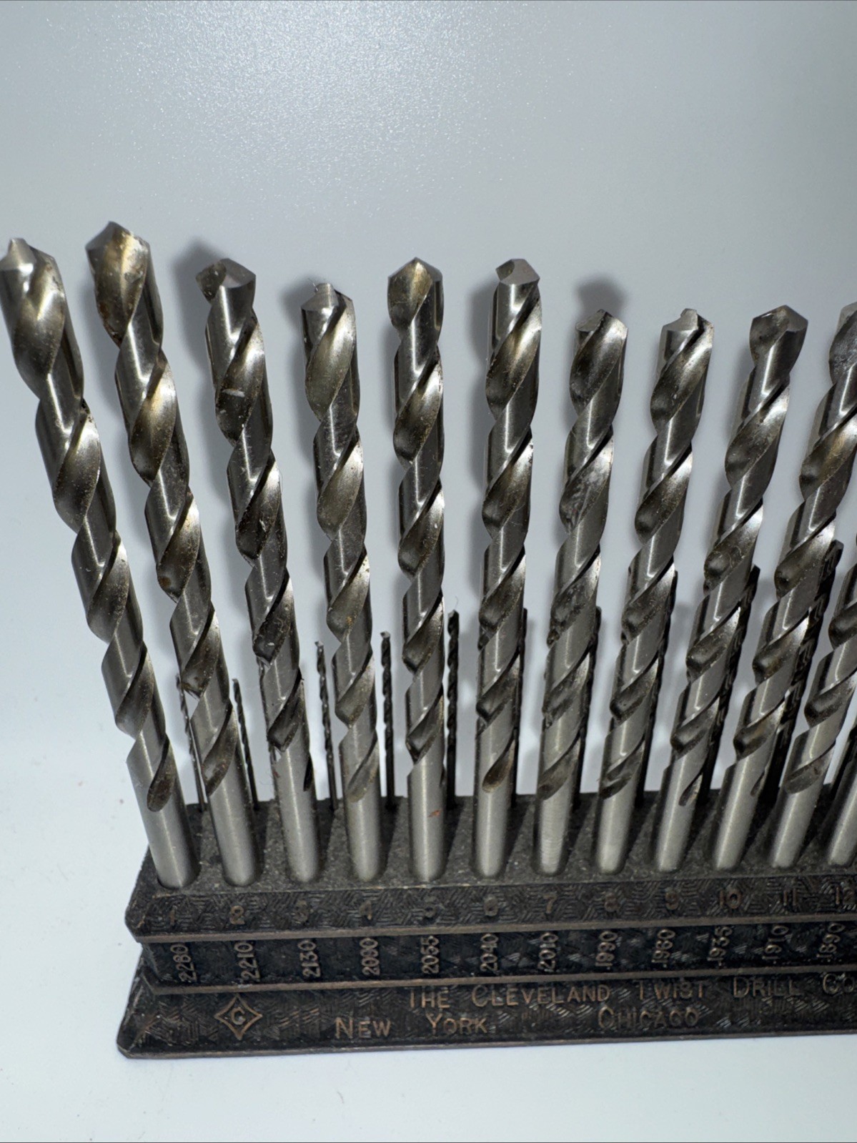 Vintage Cleveland Twist Drill Co #1-#60 COMPLETE with Index stand USA