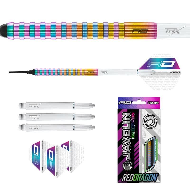 RED DRAGON JAVELIN SPECTRON 20 GRAM 90% TUNGSTEN SOFT TIP DARTS 2517
