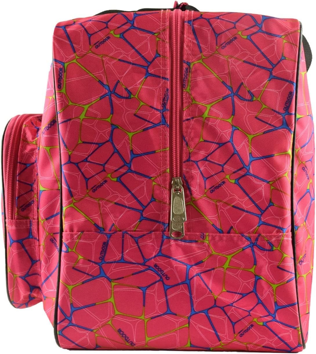 Portable Pink Sewing Machine Carrying Case with Front Pocket for Accessories