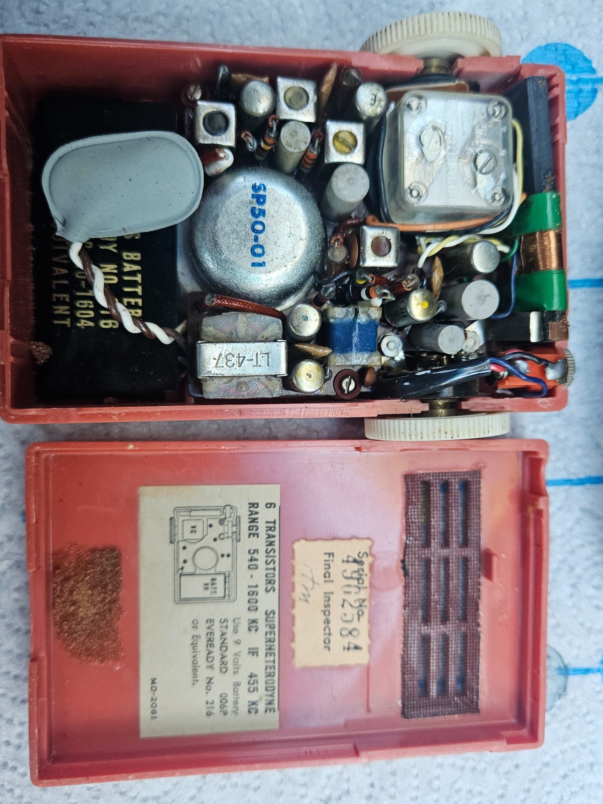 1959 MIGNON IIA STANDARD TRANSISTOR PINK Radio Vintage JAPAN W CASE