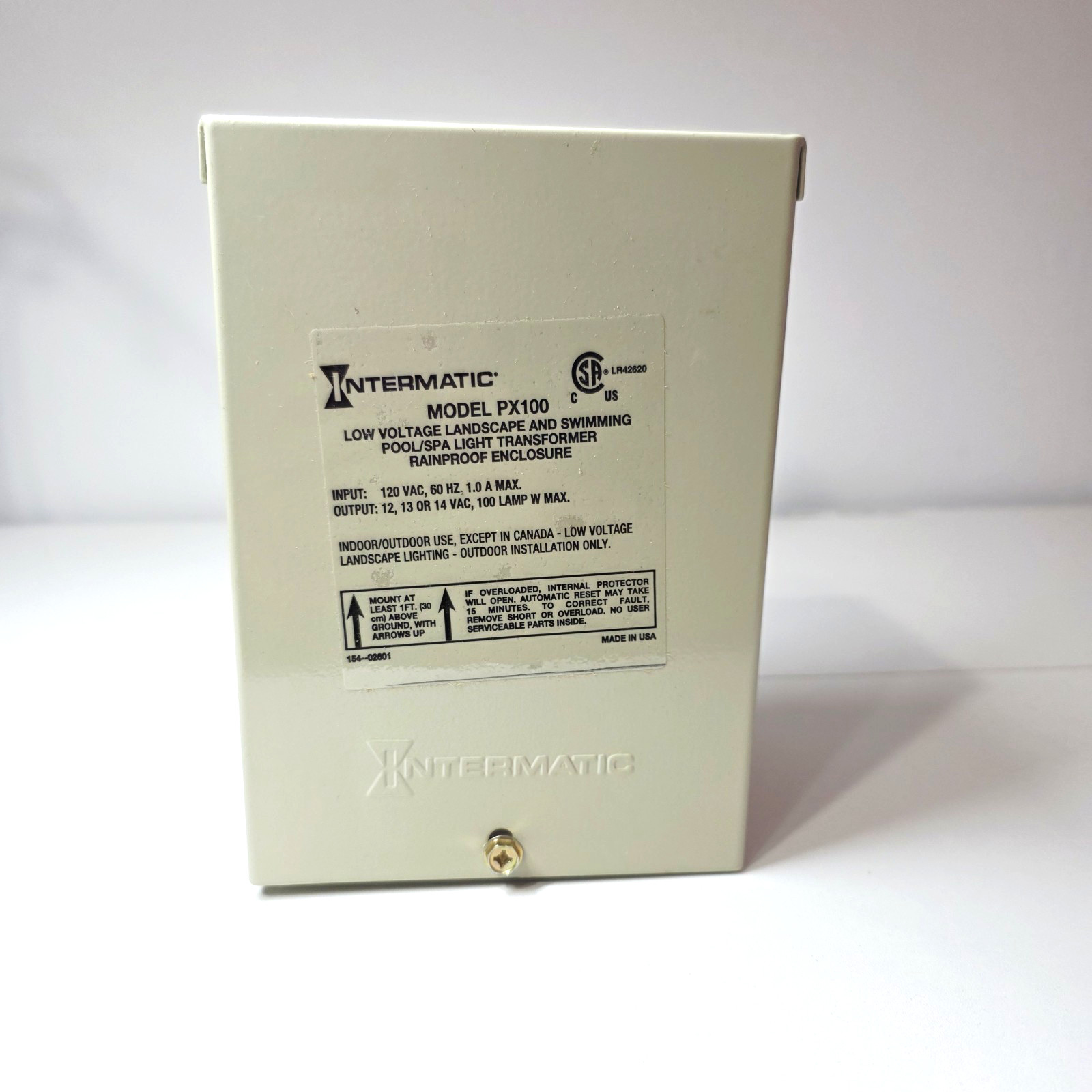 INTERMATIC 100 WATT SAFETY TRANSFORMER PX100