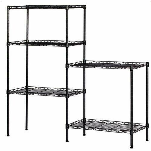5 Tier Assembled Standing Steel Storage Rack Shelves Adjustable Heavy Duty