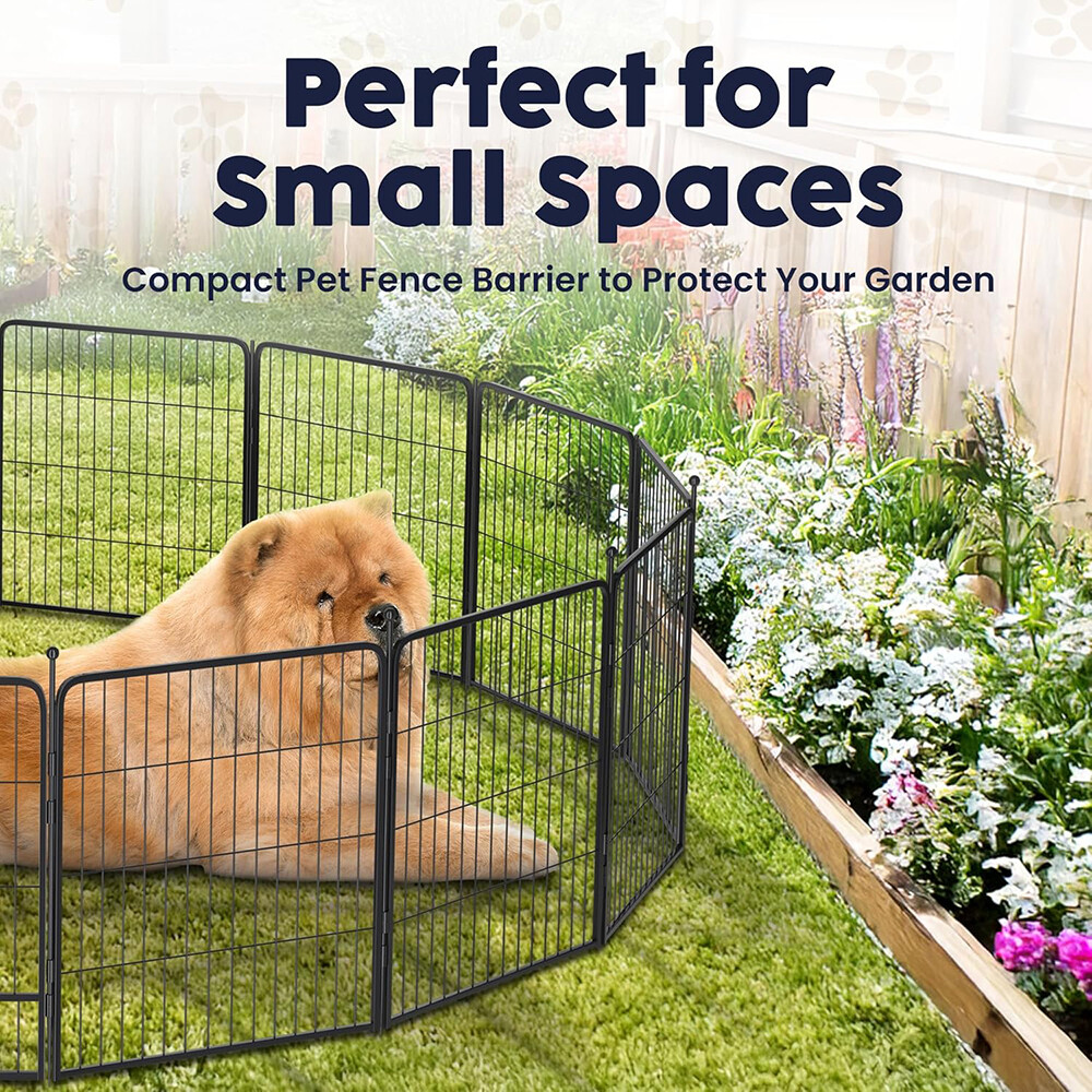 Dog Playpen ,32in Rust-Resistant Anti-Rust Exercise Dog Fence- Portable Playpen