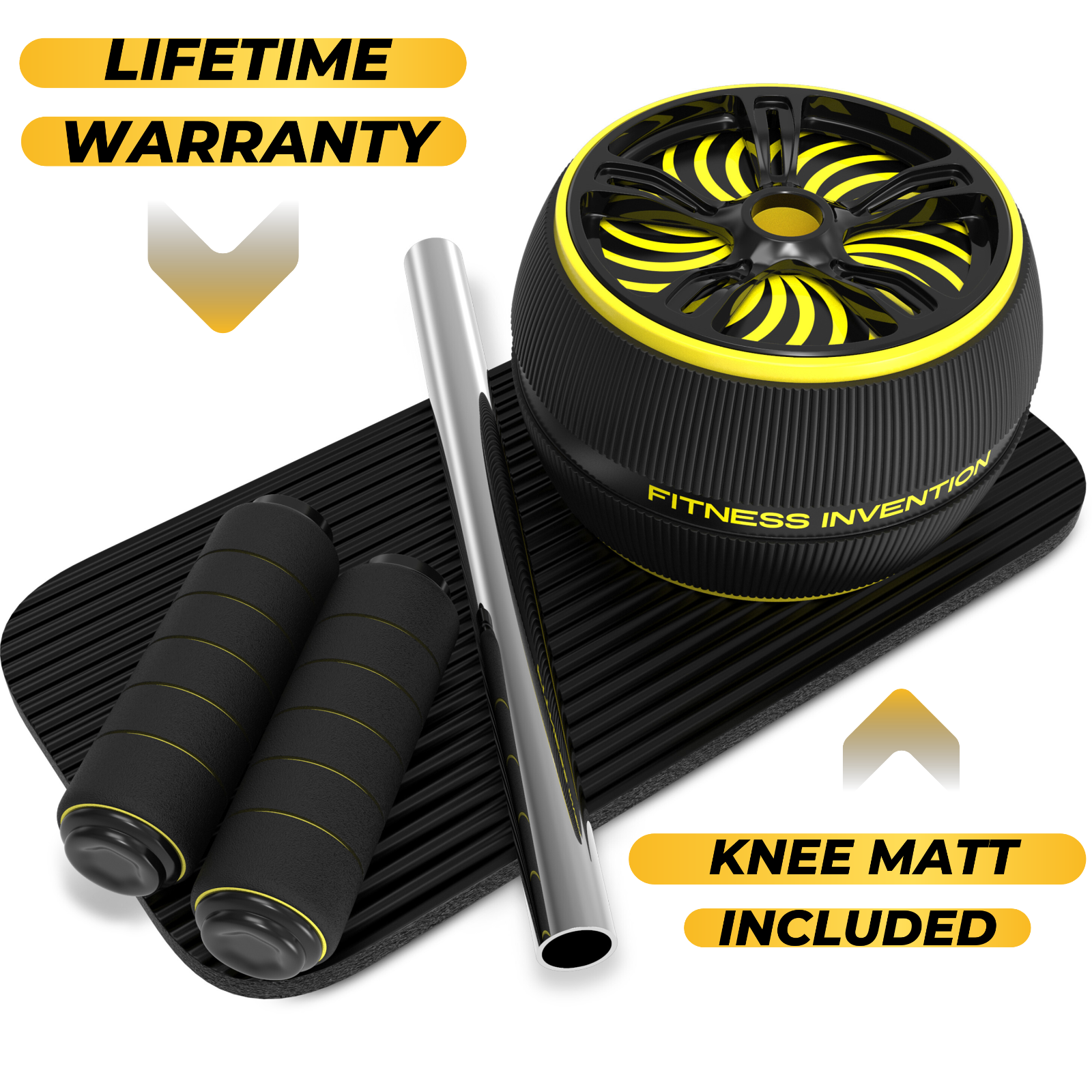 Ab Roller Wheel - Ab Wheel Roller - Ab Workout Equipment - Home Gym Equipment