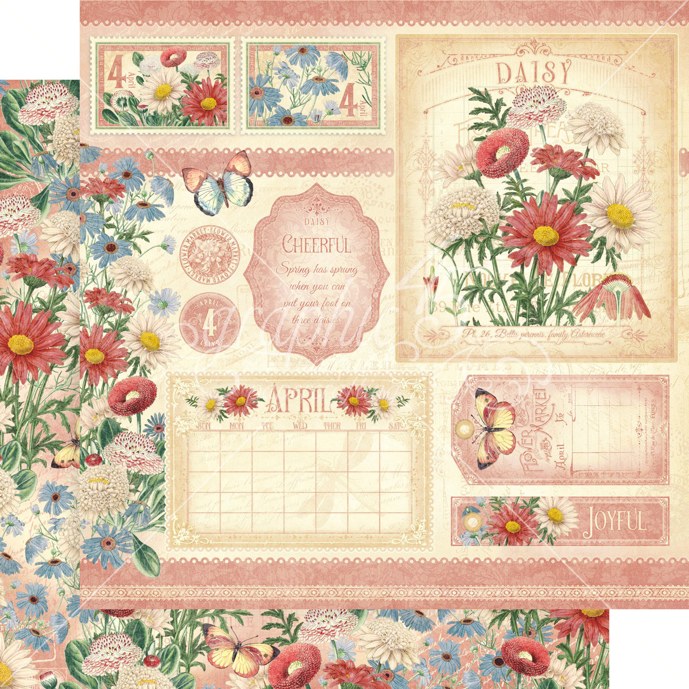 GRAPHIC 45 *FLOWER MARKET* COMPLETE COLLECTION PACKAGE BUNDLE CALENDAR GORGEOUS