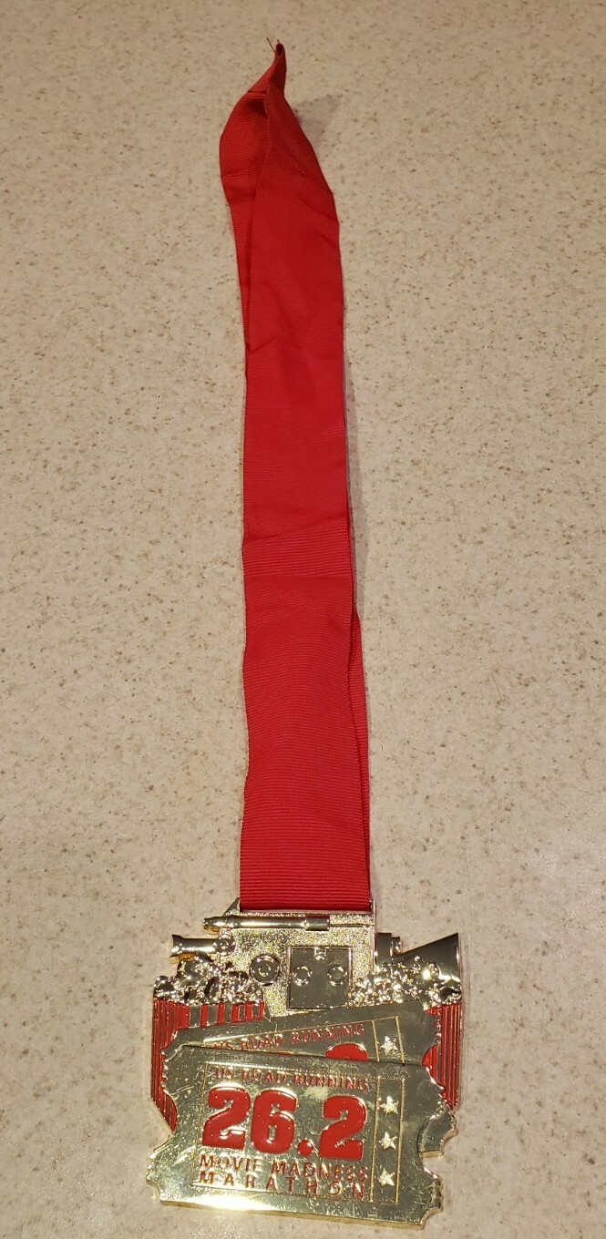 US Road Running 26.2 Movie Madness Marathon medal heavy run - free shipping