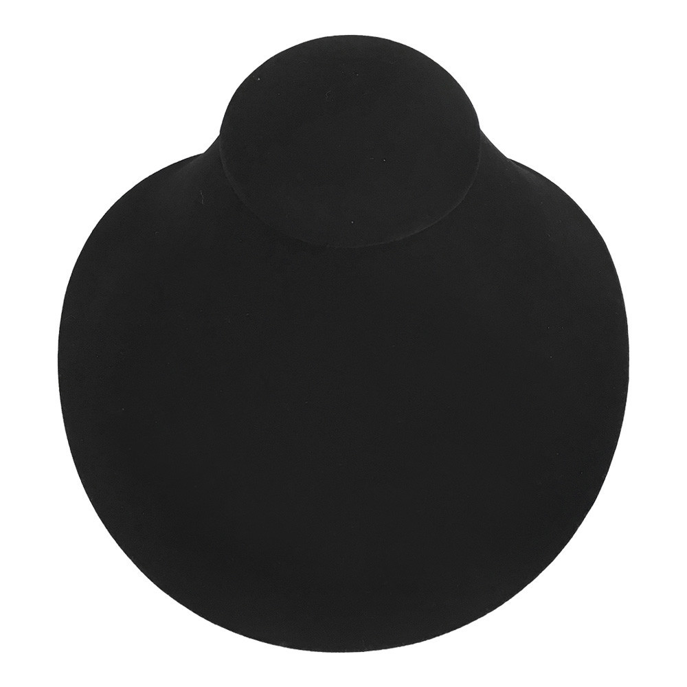 8"L x 8-1/4"W Black Velvet Necklace Pendant Chain Link Jewelry Display Holder