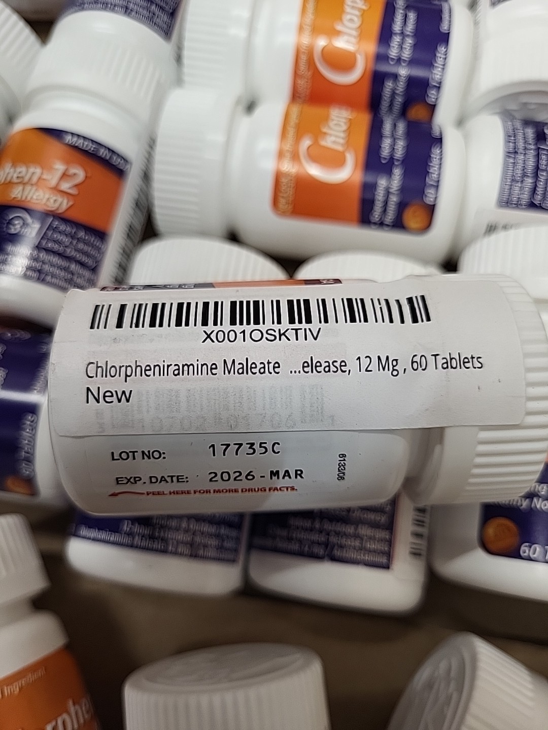 Chlor-Trimeton 12mg Extended Release – 60 Tablets (5 Pack Total) – Exp 03/2026 -