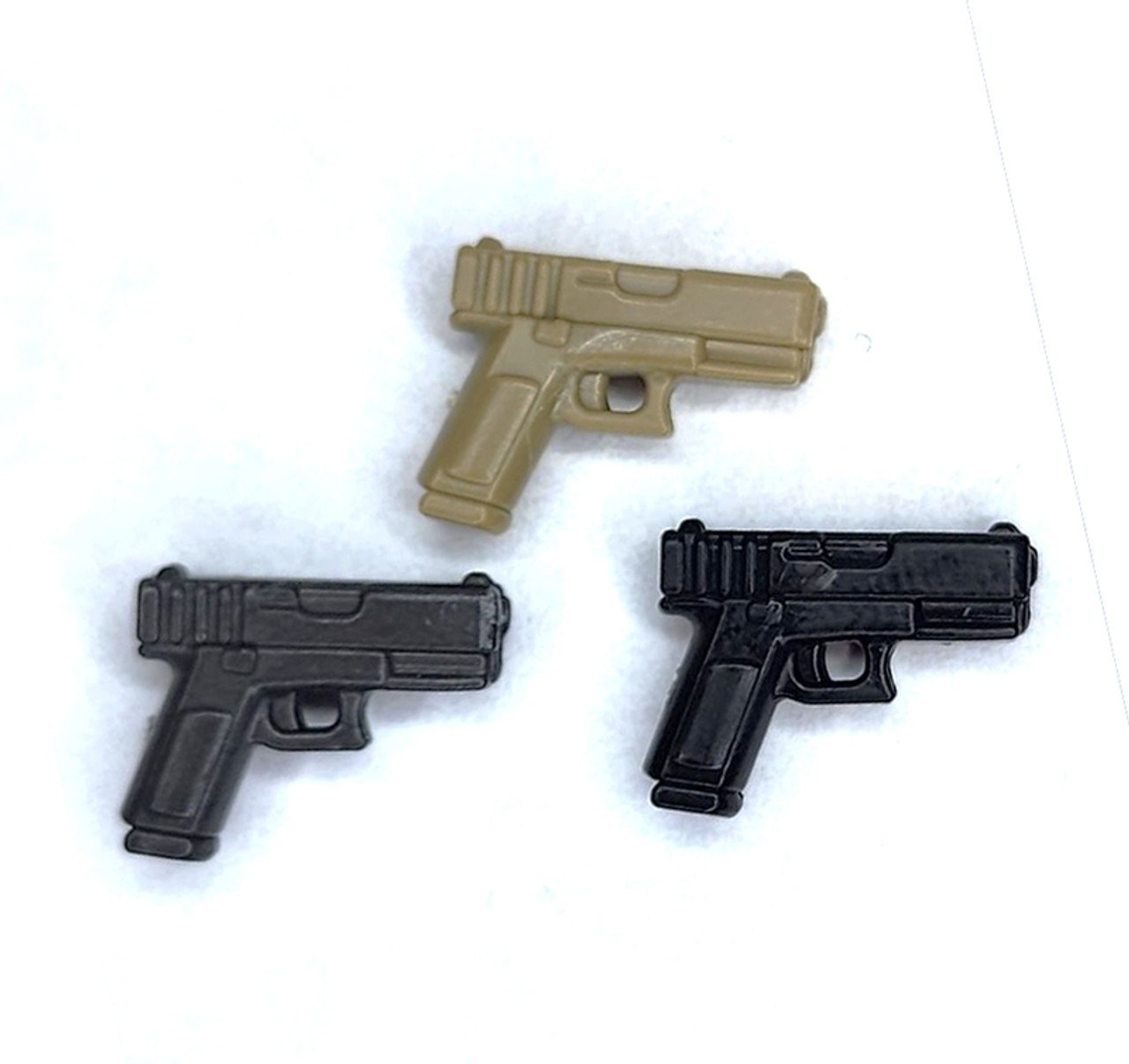 Brickwarriors Blok 19 Weapon for Minifigures -Pick Color!- Overmolds and Solid!