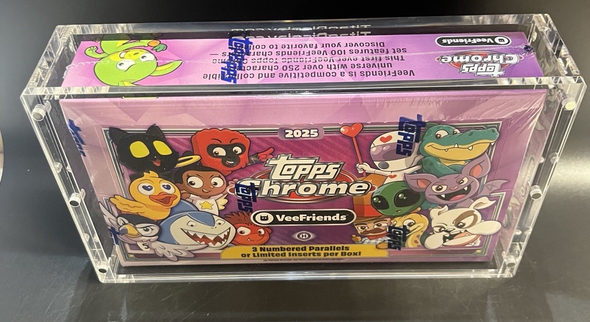 Acrylic Display Case Magnetic Lid FITS 2025 Topps Chrome VeeFriends Hobby Box