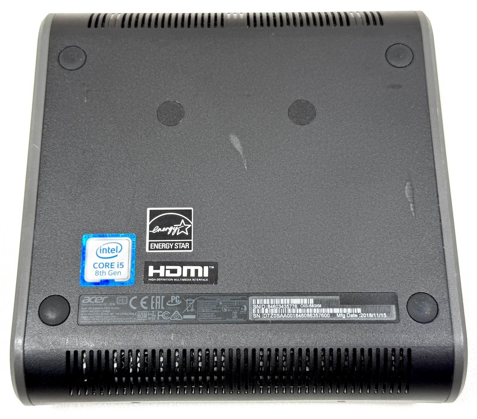 Acer Chromebox CXI3 1.6GHz Core i5-8250U 8GB RAM 64GB SSD ChromeOS Desktop